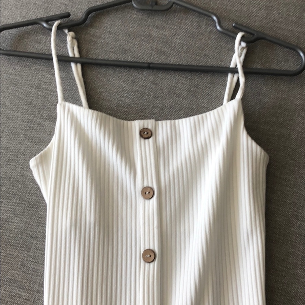 Ribbed Mock Button Dress